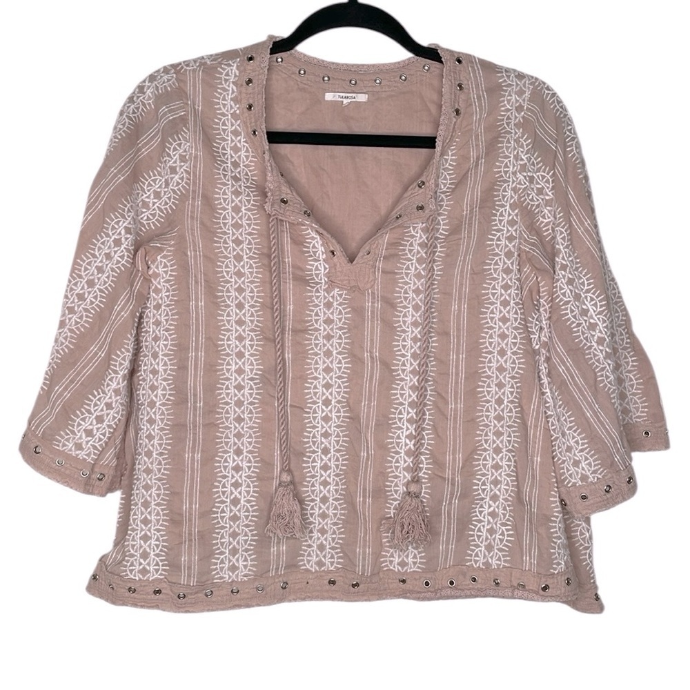 Tularosa Blush and Ivory Boho Top - Picture 5 of 12
